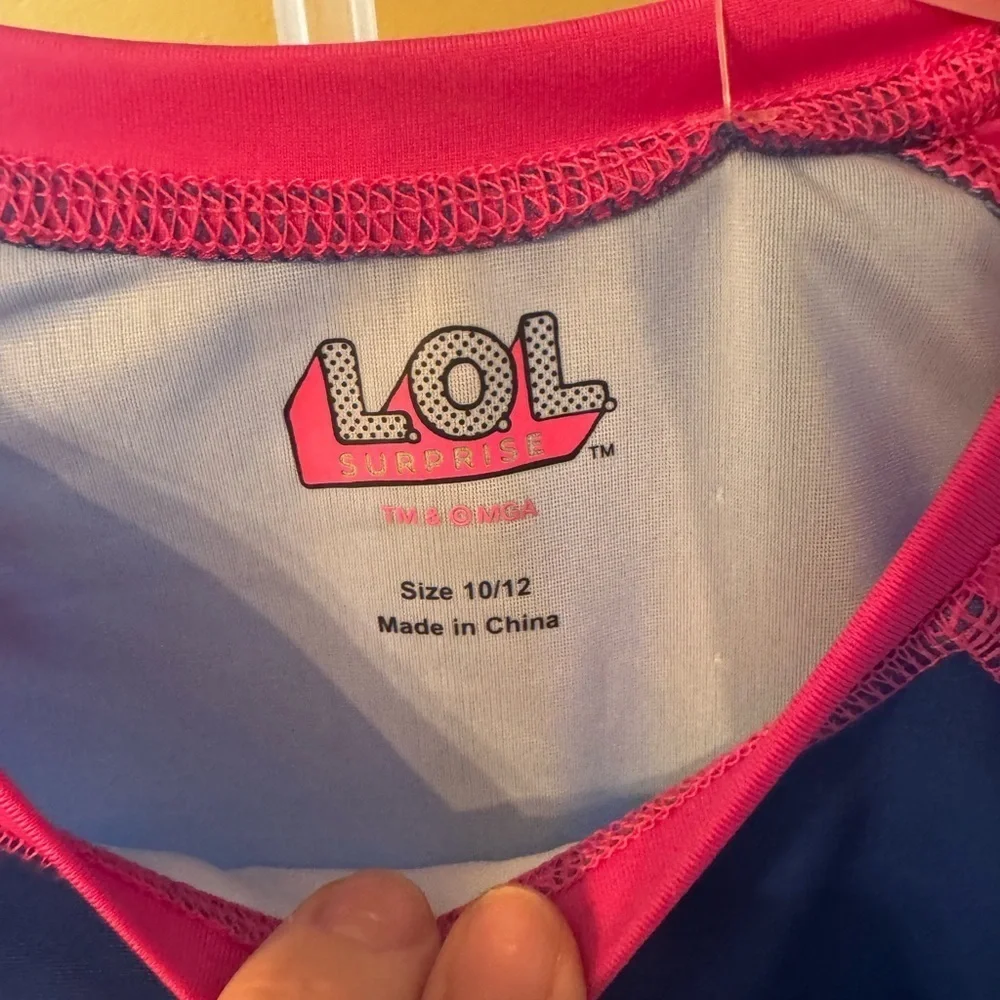 NWT L.O.L. Surprise! Style Queens Long Sleeve Rash Guard with Swim Bottoms 10/12